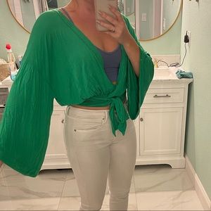 Green Free People Blouse